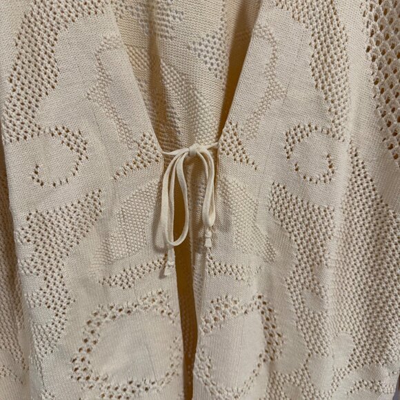 Aldo Martins Cream Lace Long Cardigan U.S. Size 6 - Picture 2 of 7
